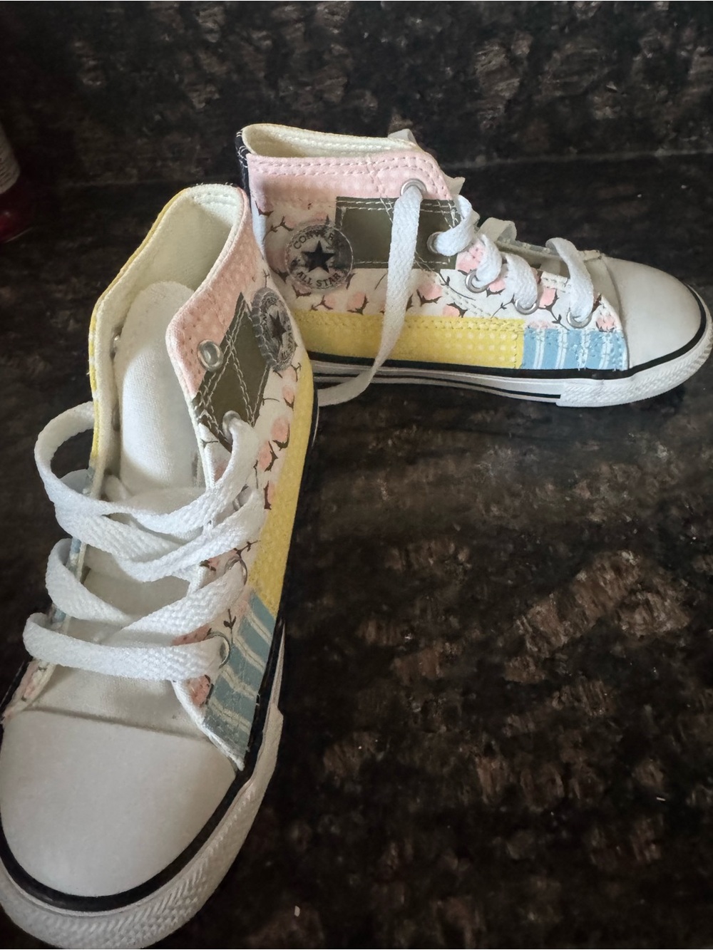 NEW Girls Converse Patchwork Toddler Size 10 High Tops